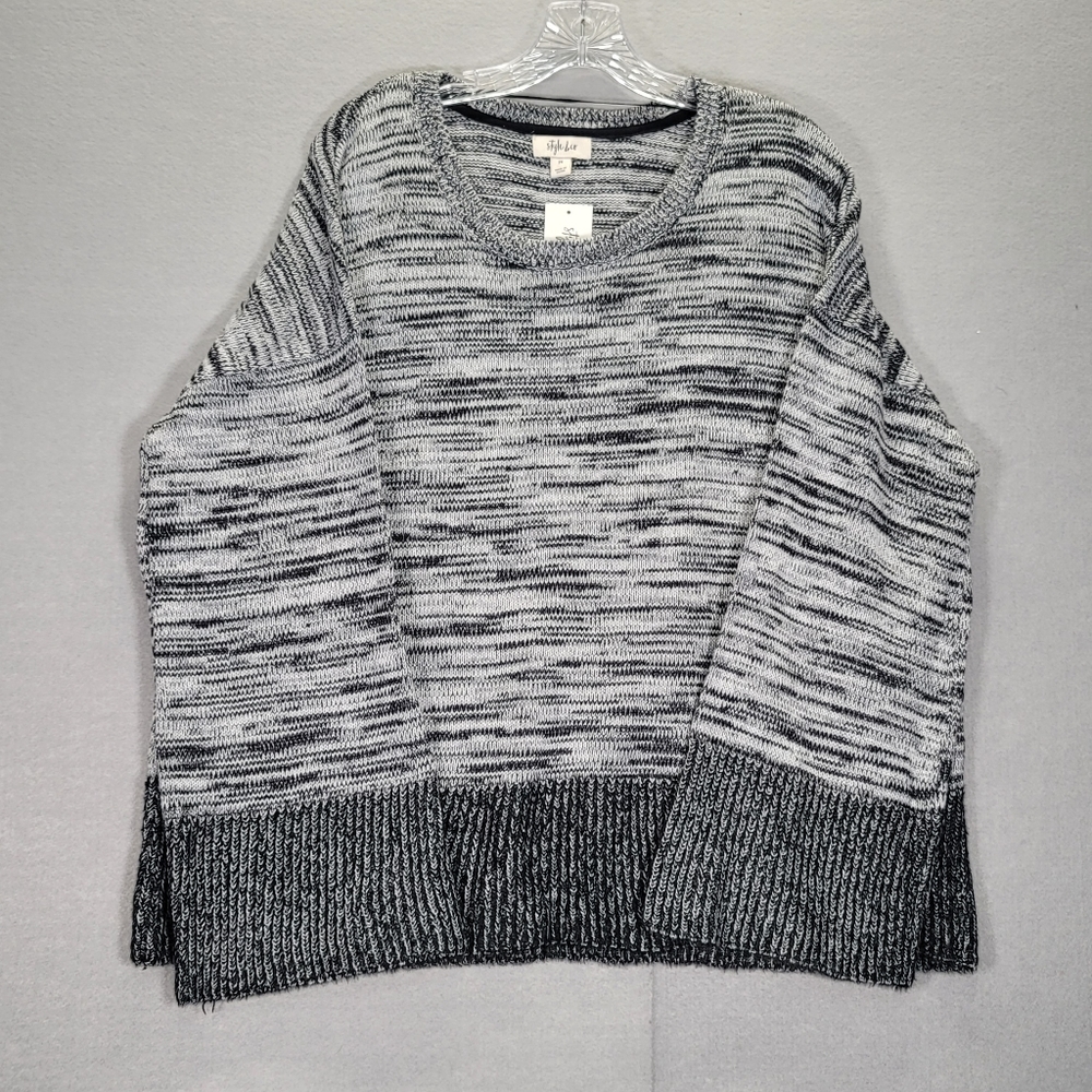Style & Co. Womens Sweater Long  Sleeve Pullover Scoop Neck Holiday muse Size 2X